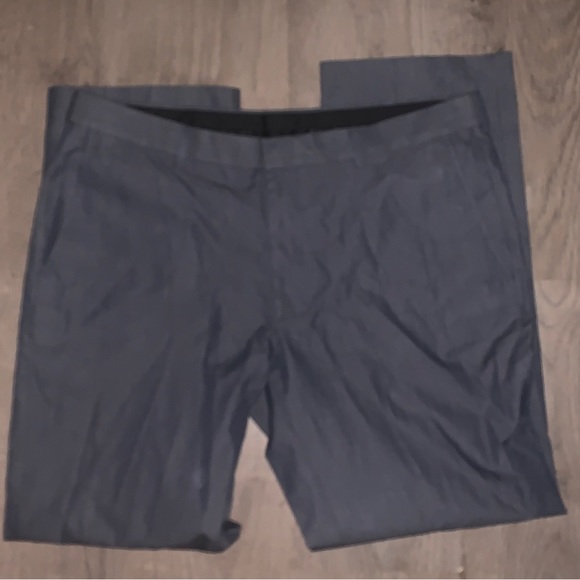 KENNETH COLE REACTION Mens Size 38x32 Gray Pinstriped Pants - Picture 4 of 4